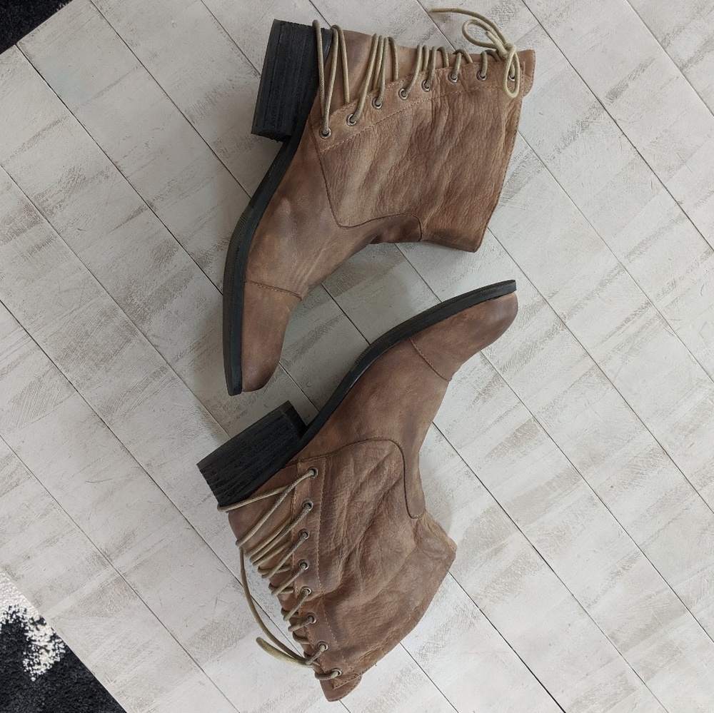 Two Lips Leather Booties View 3